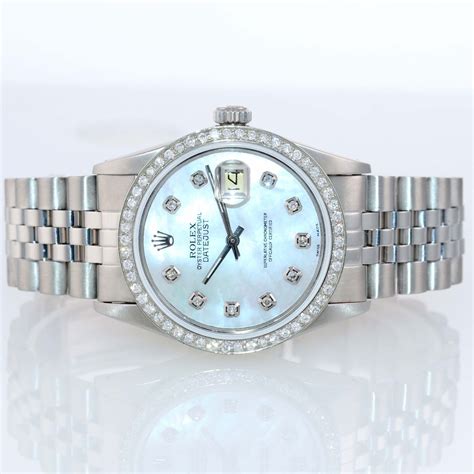 rolex datejust roman rhodium|rolex 36mm datejust diamond bezel.